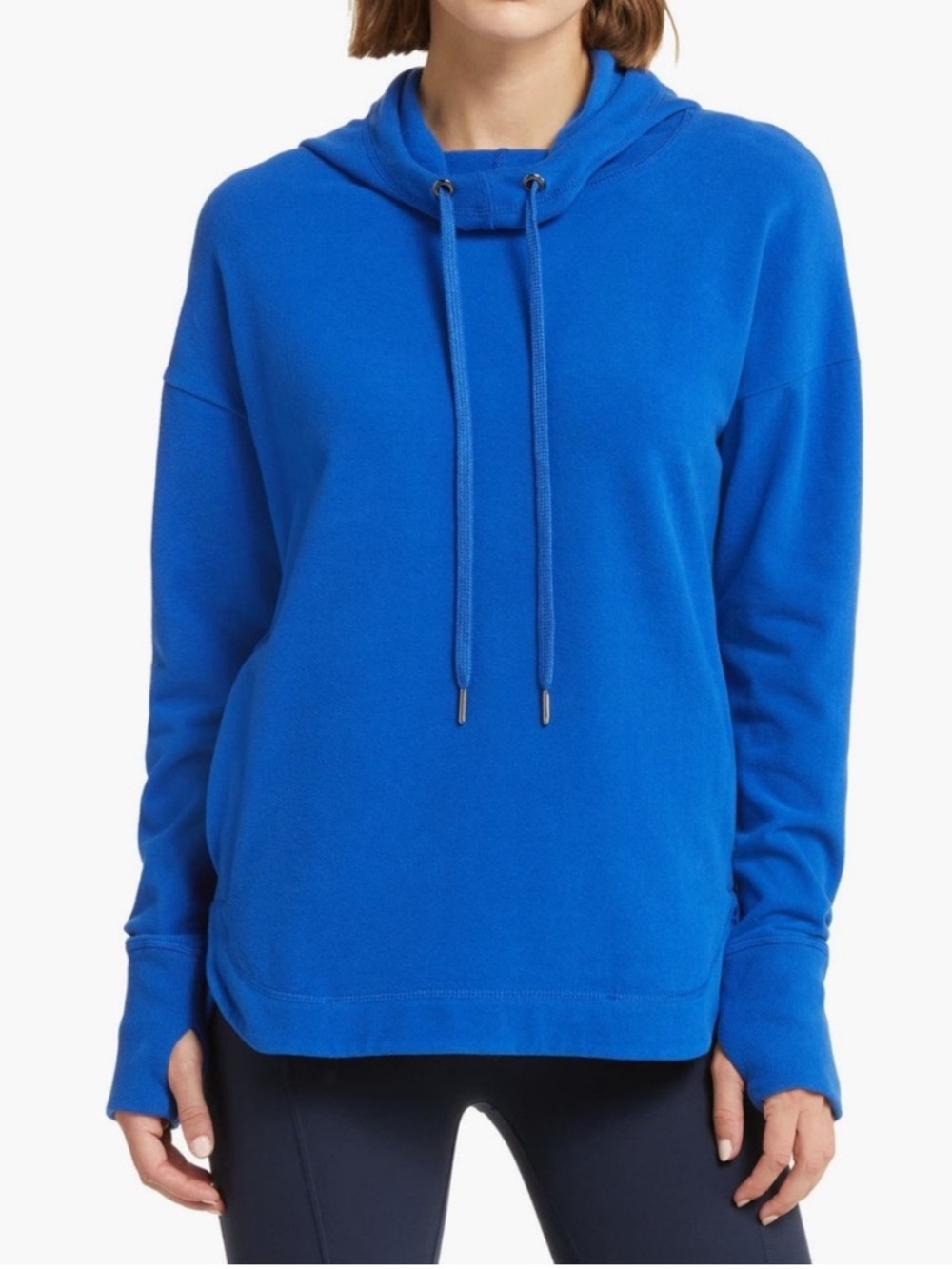 Sweaty Betty Escape Luxe Fleece Hoodie size XS in color lightening blue